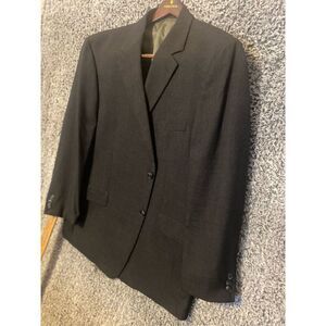 Arnold Brant Men's Black Sport Coat Size 48 Three-Button Formal